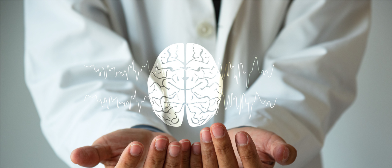 Brain emitting waves